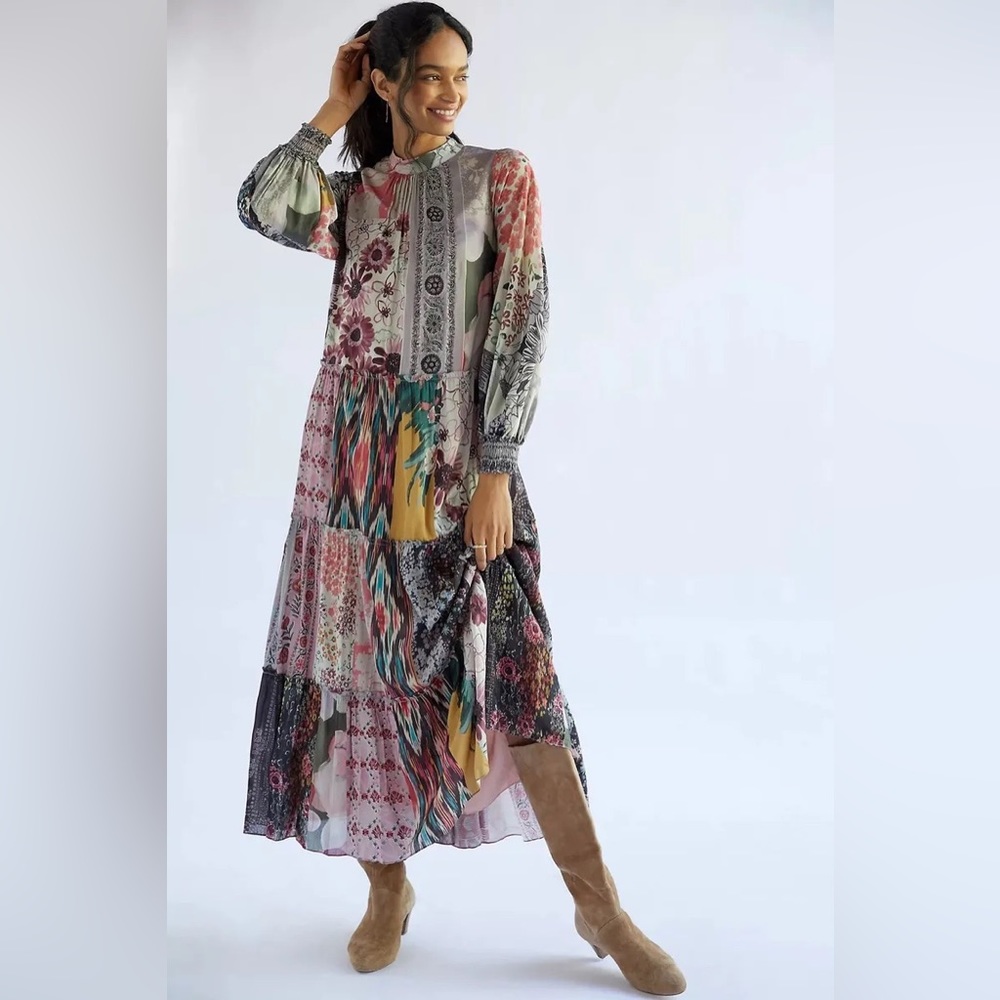 Floral Patchwork Maxi Dress